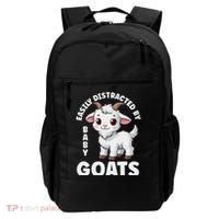 Easily Distracted By Baby Goats Farmer Baby Goat Breed Lover Backpack thumb 0