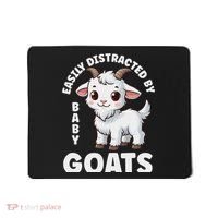 Easily Distracted By Baby Goats Farmer Baby Goat Breed Lover Mousepad thumb 0