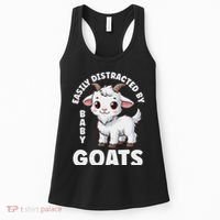 Easily Distracted By Baby Goats Farmer Baby Goat Breed Lover Women's Tank Top thumb 0