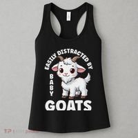 Easily Distracted By Baby Goats Farmer Baby Goat Breed Lover Women's Tank Top thumb 3