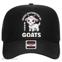 Easily Distracted By Baby Goats Farmer Baby Goat Breed Lover Hat thumb 0