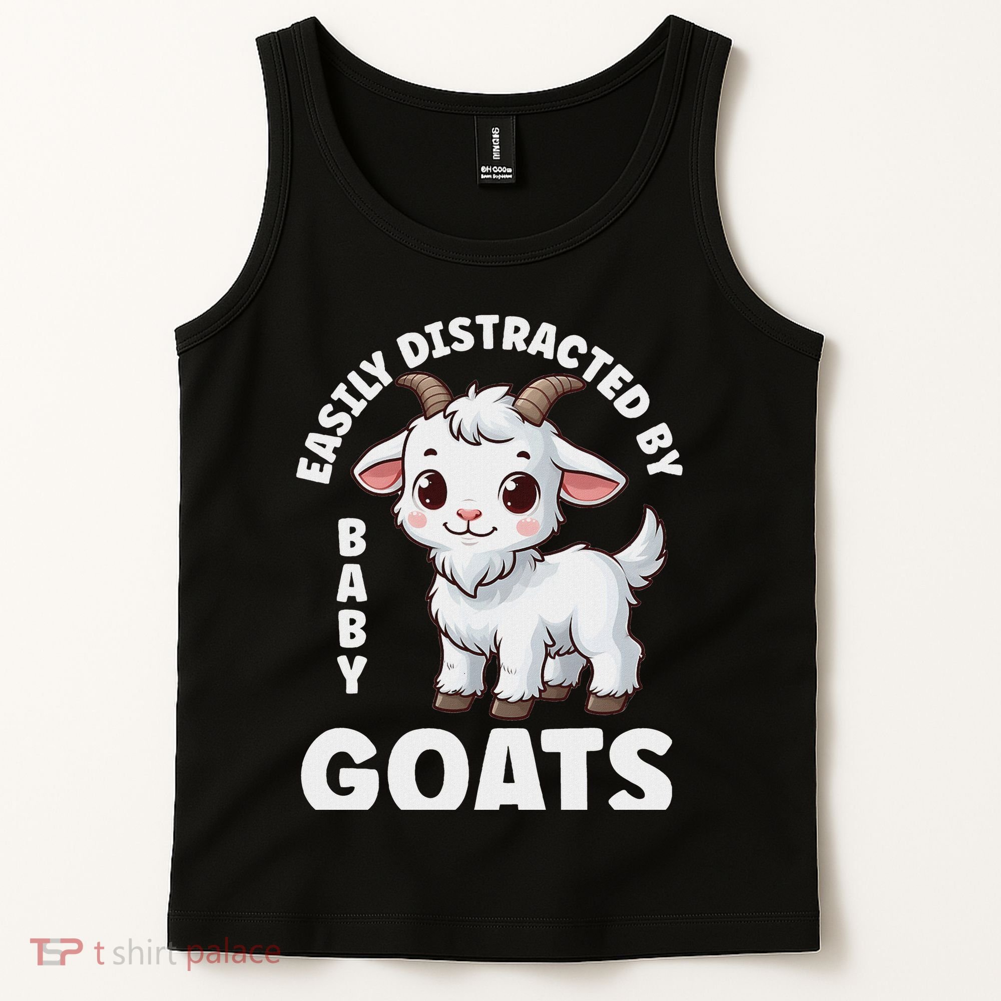 Easily Distracted By Baby Goats Farmer Baby Goat Breed Lover Tank Top