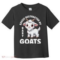 Easily Distracted By Baby Goats Farmer Baby Goat Breed Lover Toddler T-Shirt thumb 0