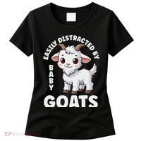 Easily Distracted By Baby Goats Farmer Baby Goat Breed Lover Women's T-Shirt thumb 0