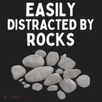 Easily Distracted By Rocks Funny Rock Lover Gift Golf Towel thumb 3