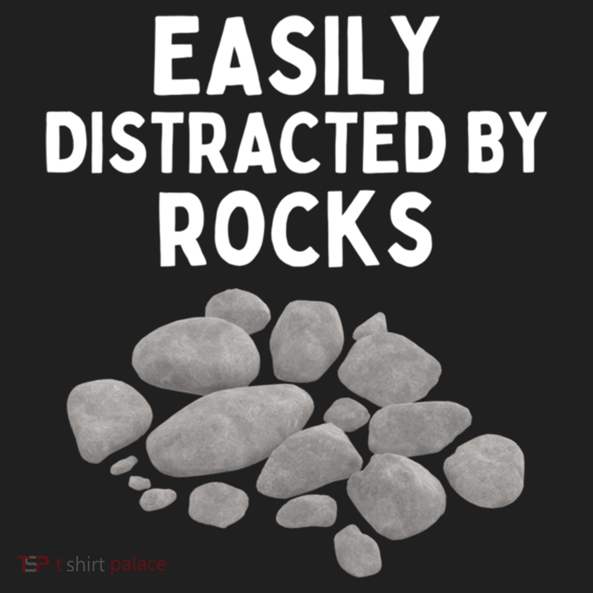 Easily Distracted By Rocks Funny Rock Lover Gift Golf Towel