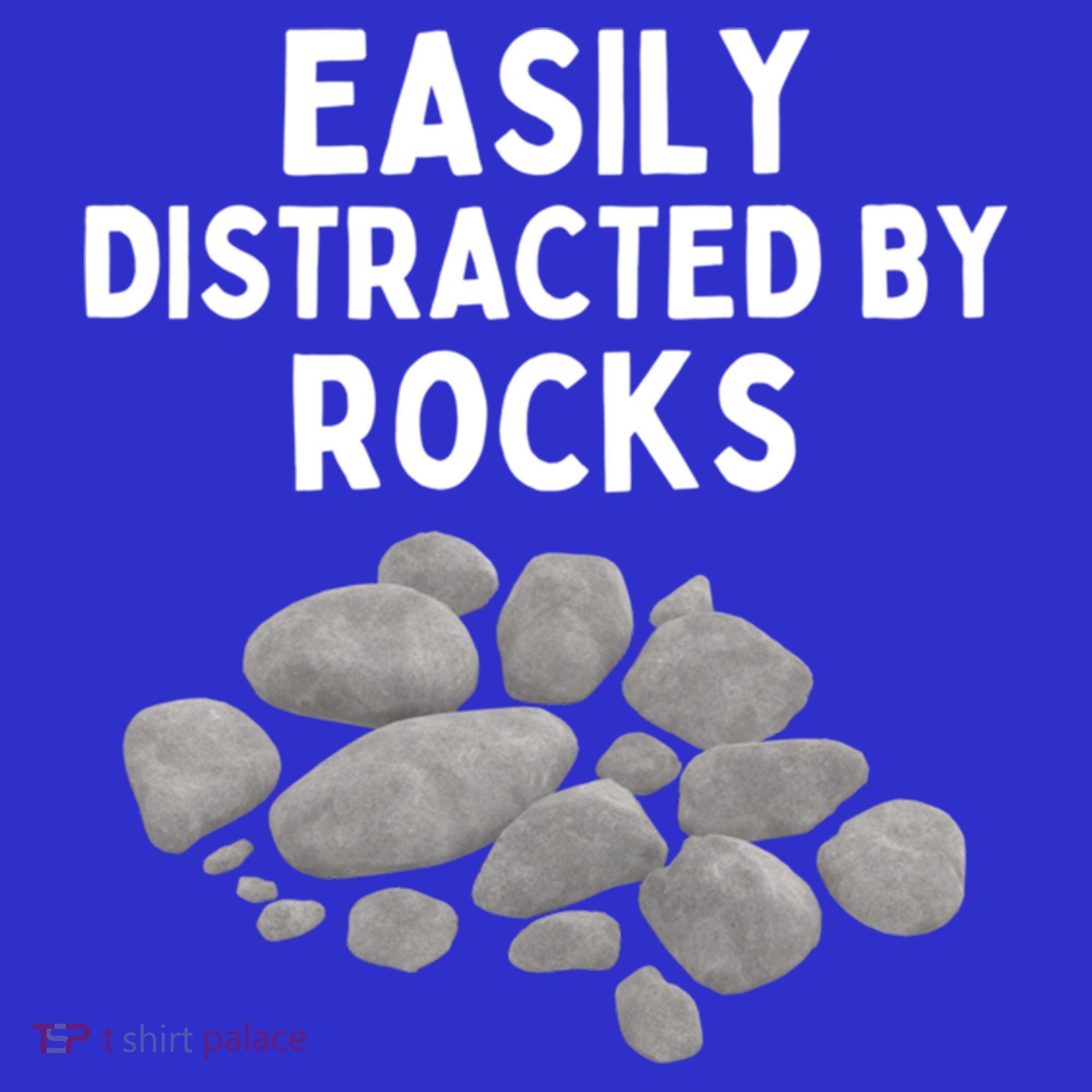 Easily Distracted By Rocks Funny Rock Lover Gift Coaster