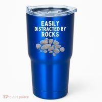 Easily Distracted By Rocks Funny Rock Lover Gift Tumbler thumb 0