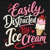 Easily Distracted By Ice Cream Funny Cute Tank Top thumb 6