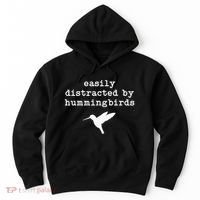 Easily Distracted by Hummingbirds Birds Lover Hoodie thumb 0