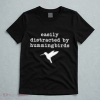 Easily Distracted by Hummingbirds Birds Lover T-Shirt thumb 5