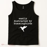 Easily Distracted by Hummingbirds Birds Lover Tank Top thumb 2