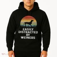 Easily Distracted By Weiners Weiner Dog Owner Gifts Weenie Hoodie thumb 2