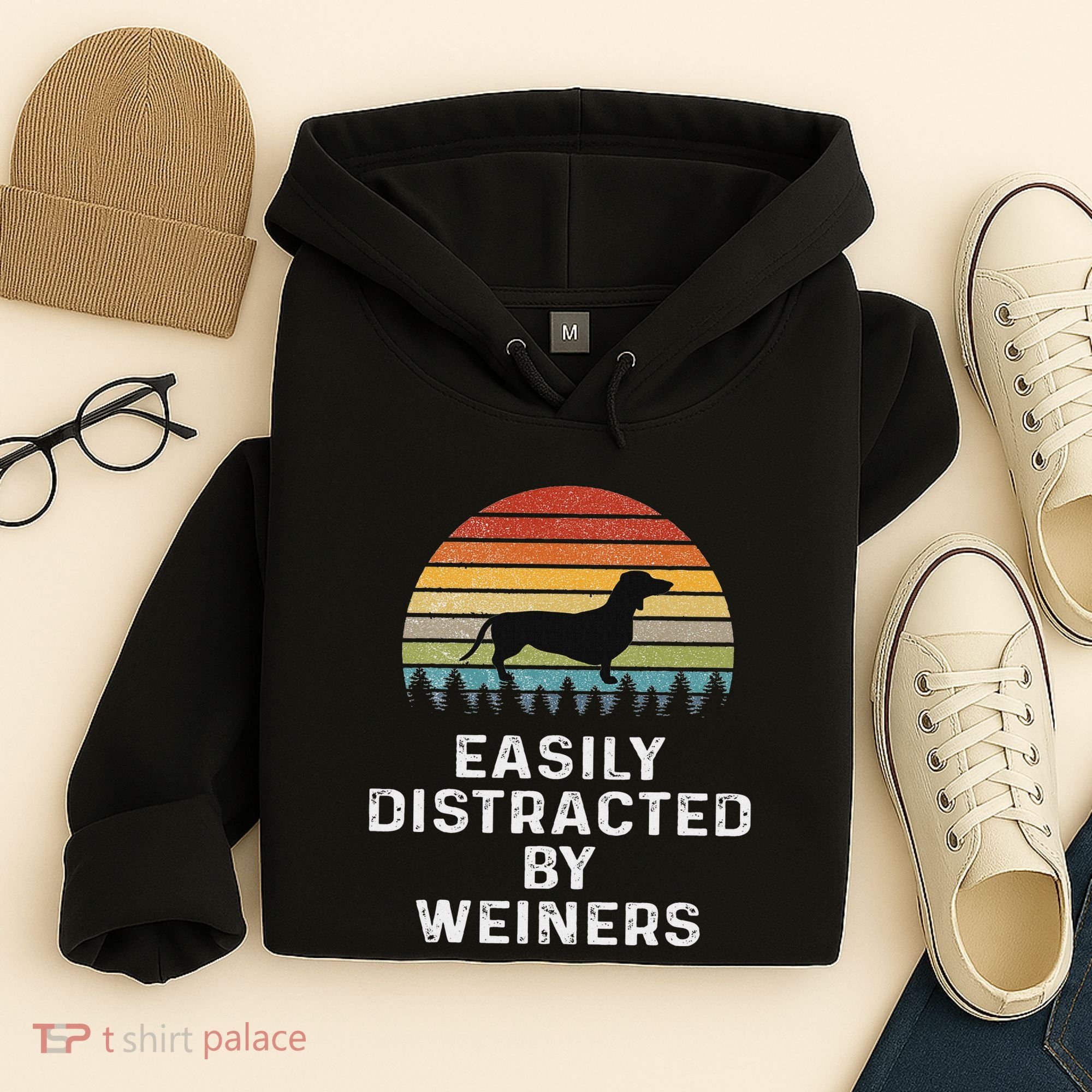 Easily Distracted By Weiners Weiner Dog Owner Gifts Weenie Hoodie