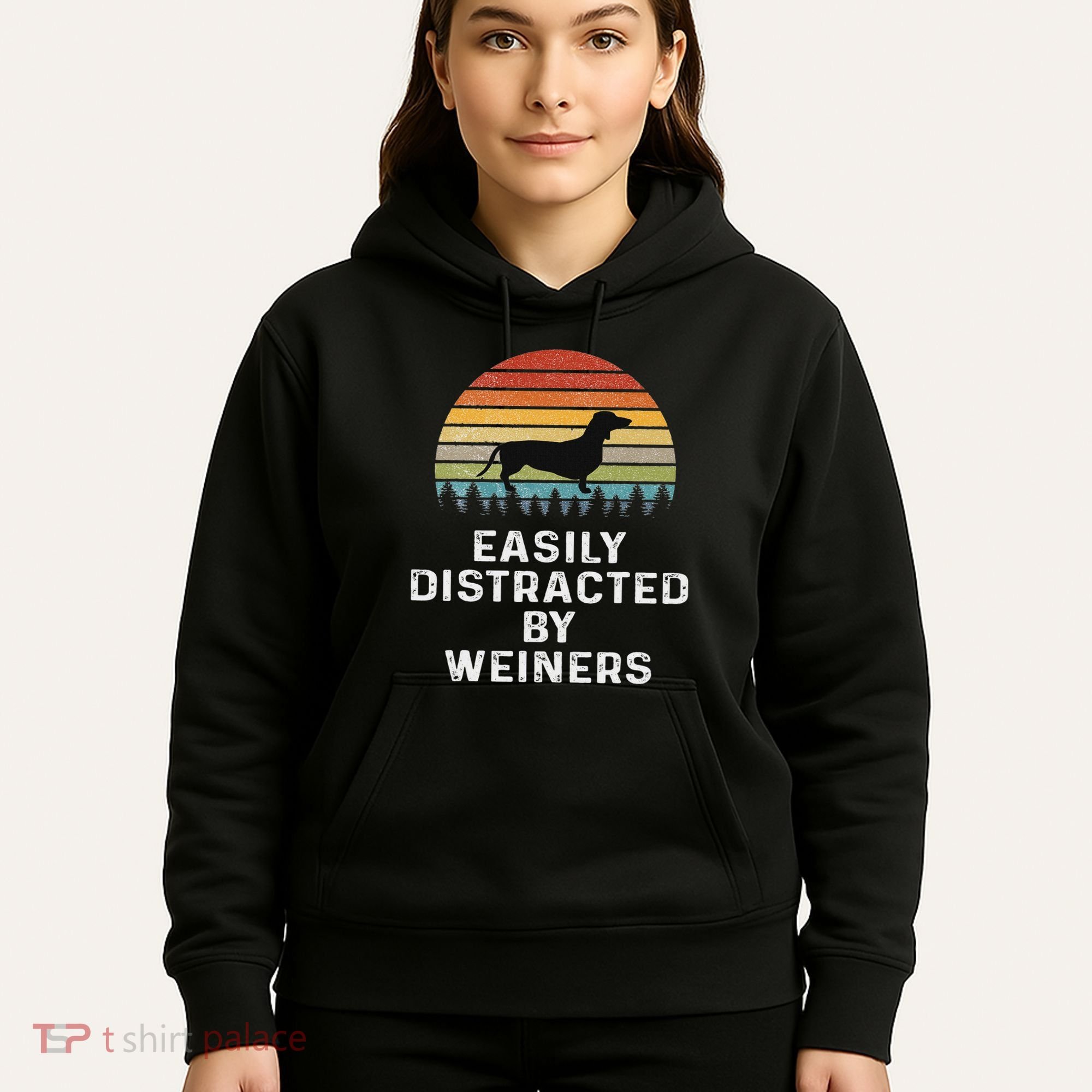 Easily Distracted By Weiners Weiner Dog Owner Gifts Weenie Hoodie