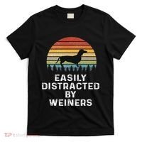 Easily Distracted By Weiners Weiner Dog Owner Gifts Weenie T-Shirt thumb 0