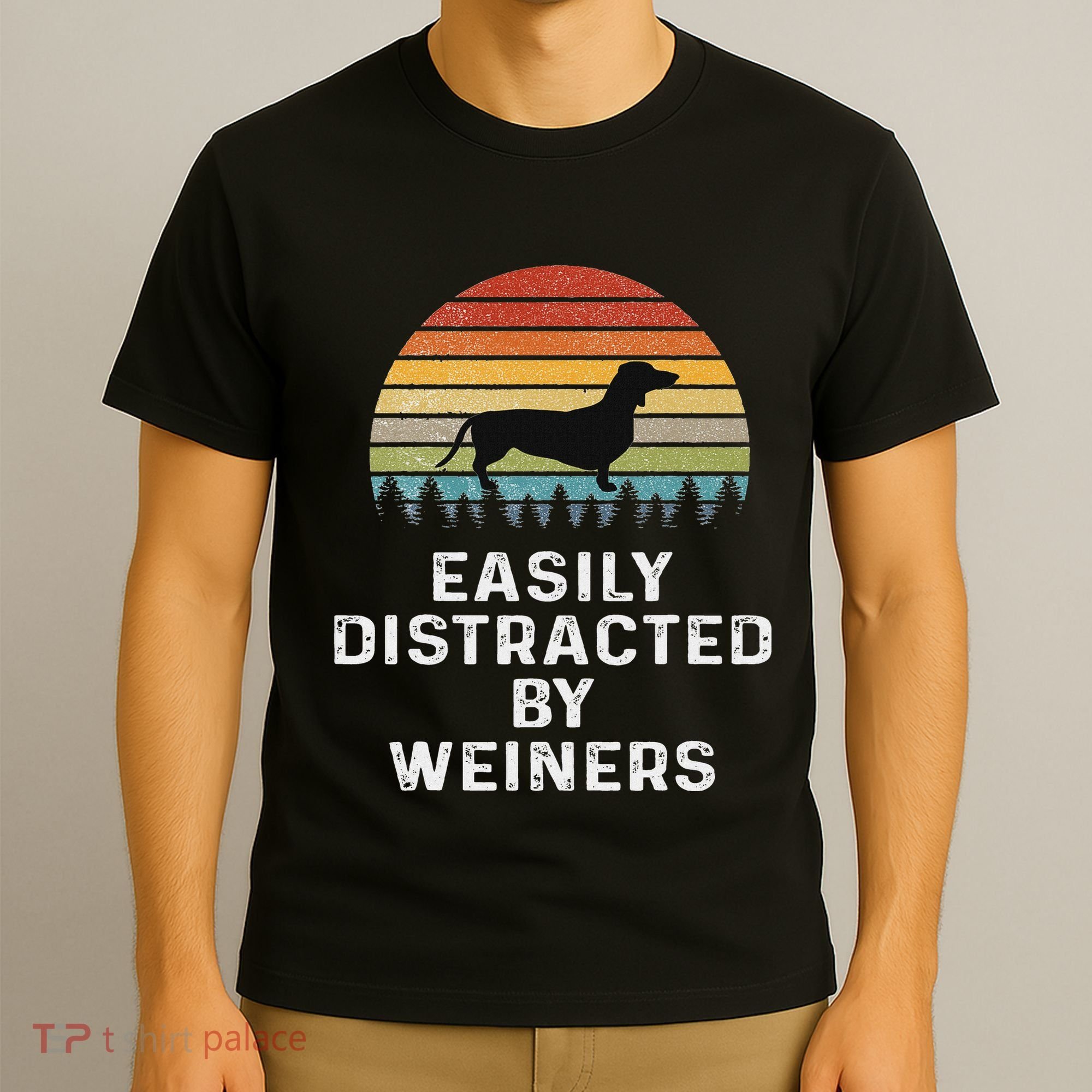 Easily Distracted By Weiners Weiner Dog Owner Gifts Weenie T-Shirt