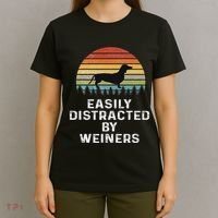 Easily Distracted By Weiners Weiner Dog Owner Gifts Weenie T-Shirt thumb 4