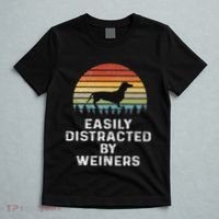 Easily Distracted By Weiners Weiner Dog Owner Gifts Weenie T-Shirt thumb 5
