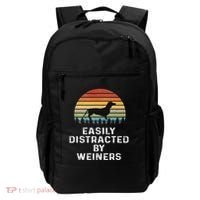 Easily Distracted By Weiners Weiner Dog Owner Gifts Weenie Backpack thumb 0
