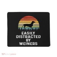 Easily Distracted By Weiners Weiner Dog Owner Gifts Weenie Mousepad thumb 0