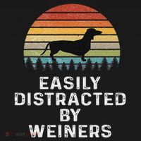 Easily Distracted By Weiners Weiner Dog Owner Gifts Weenie Baby Bodysuit thumb 2