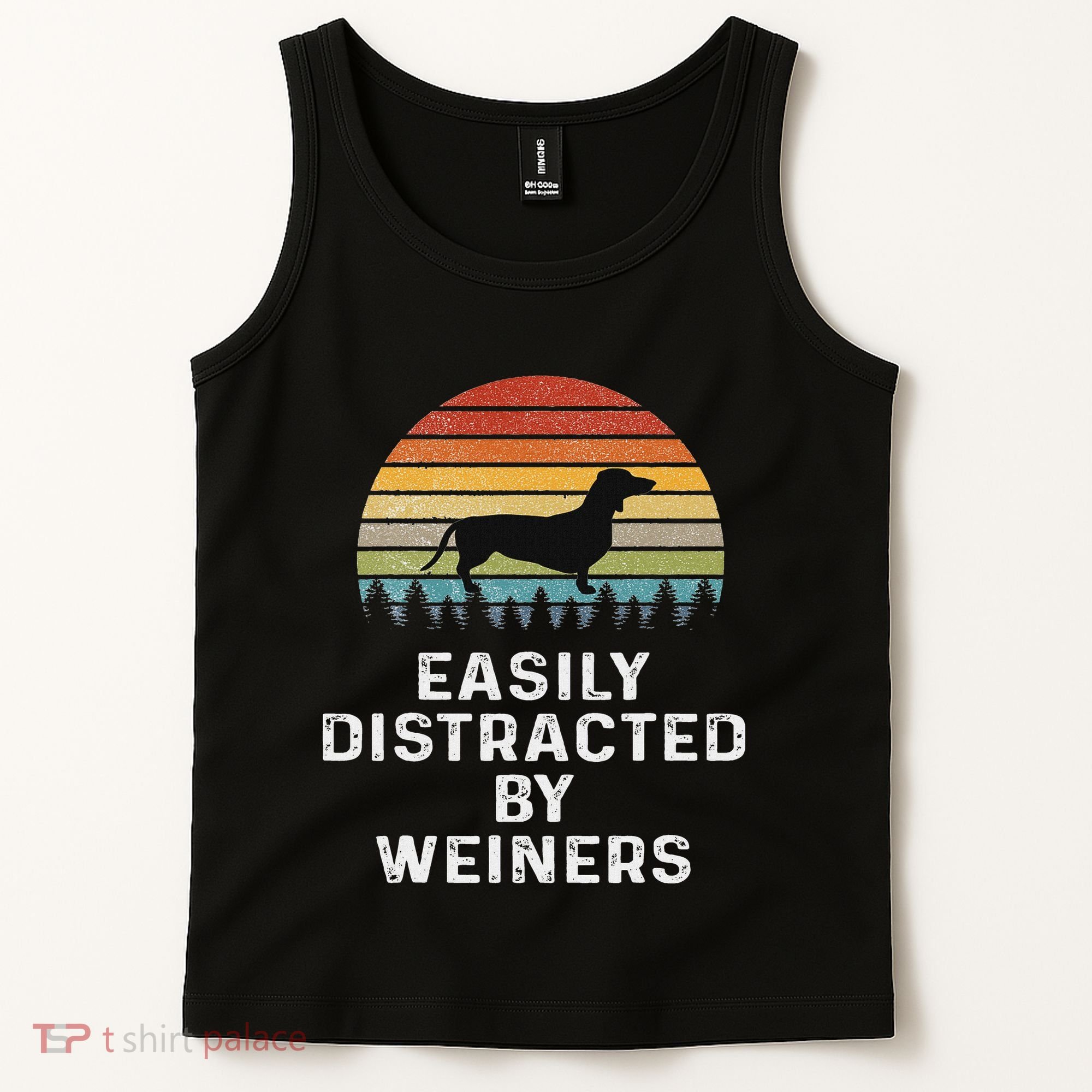 Easily Distracted By Weiners Weiner Dog Owner Gifts Weenie Tank Top
