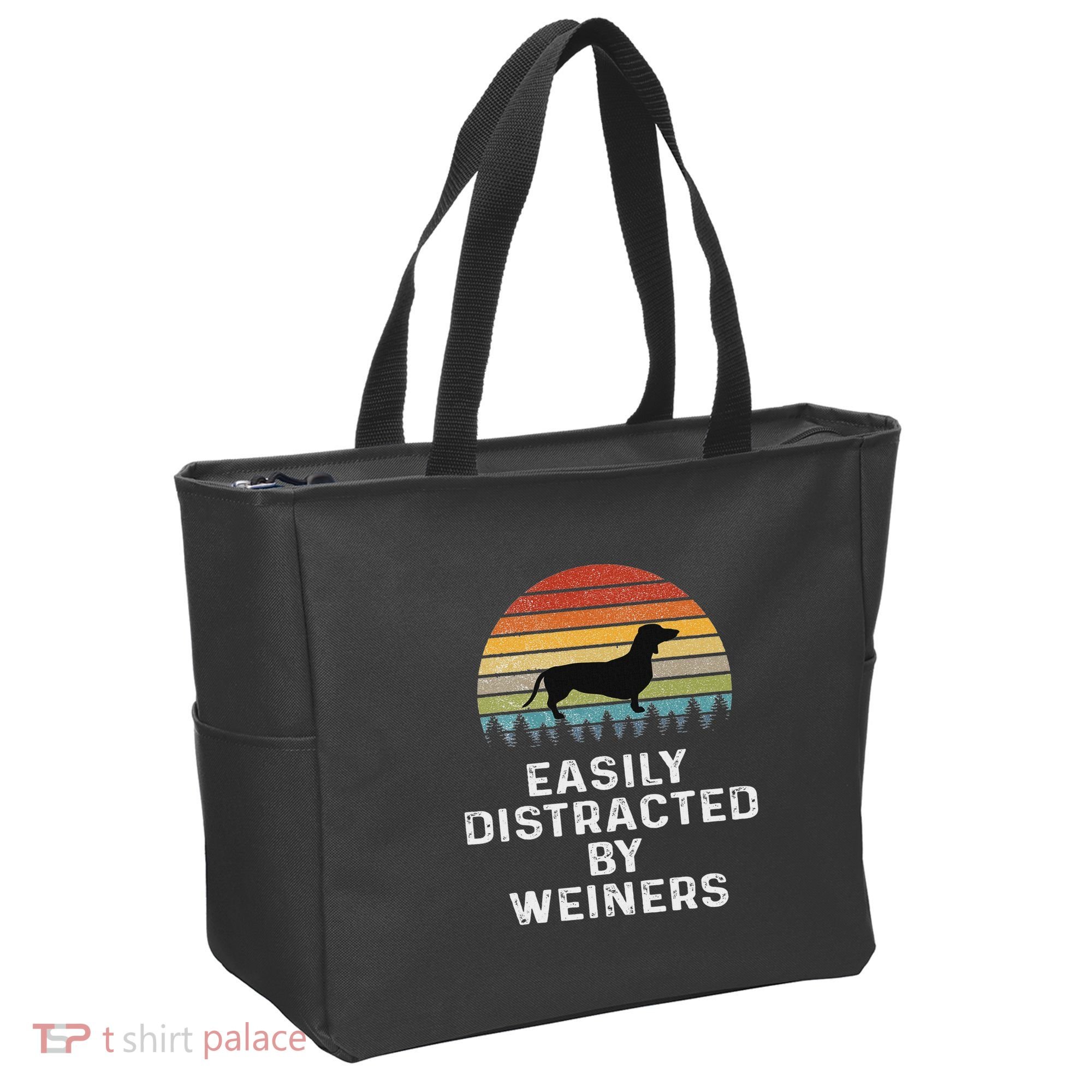 Easily Distracted By Weiners Weiner Dog Owner Gifts Weenie Tote Bag