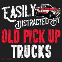 Easily Distracted By Old Pickup Trucks Classic Cars Women's Sweatshirt thumb 2
