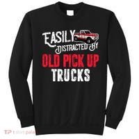 Easily Distracted By Old Pickup Trucks Classic Cars Sweatshirt thumb 0