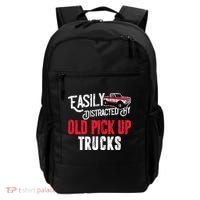 Easily Distracted By Old Pickup Trucks Classic Cars Backpack thumb 0
