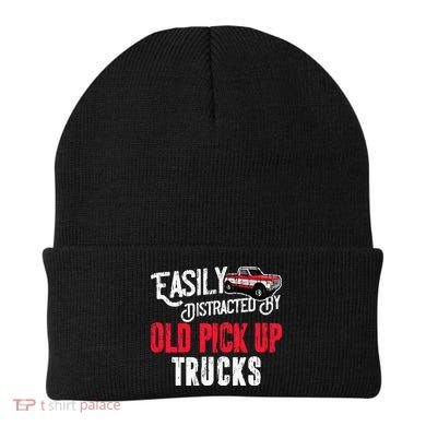 Easily Distracted By Old Pickup Trucks Classic Cars Beanie