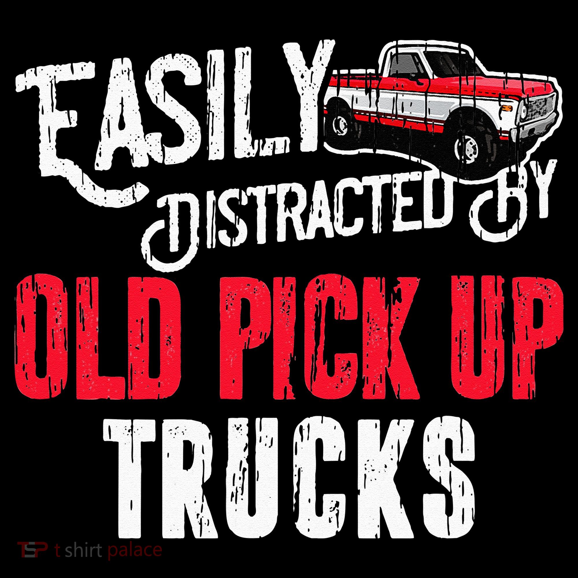 Easily Distracted By Old Pickup Trucks Classic Cars Women's Hoodie