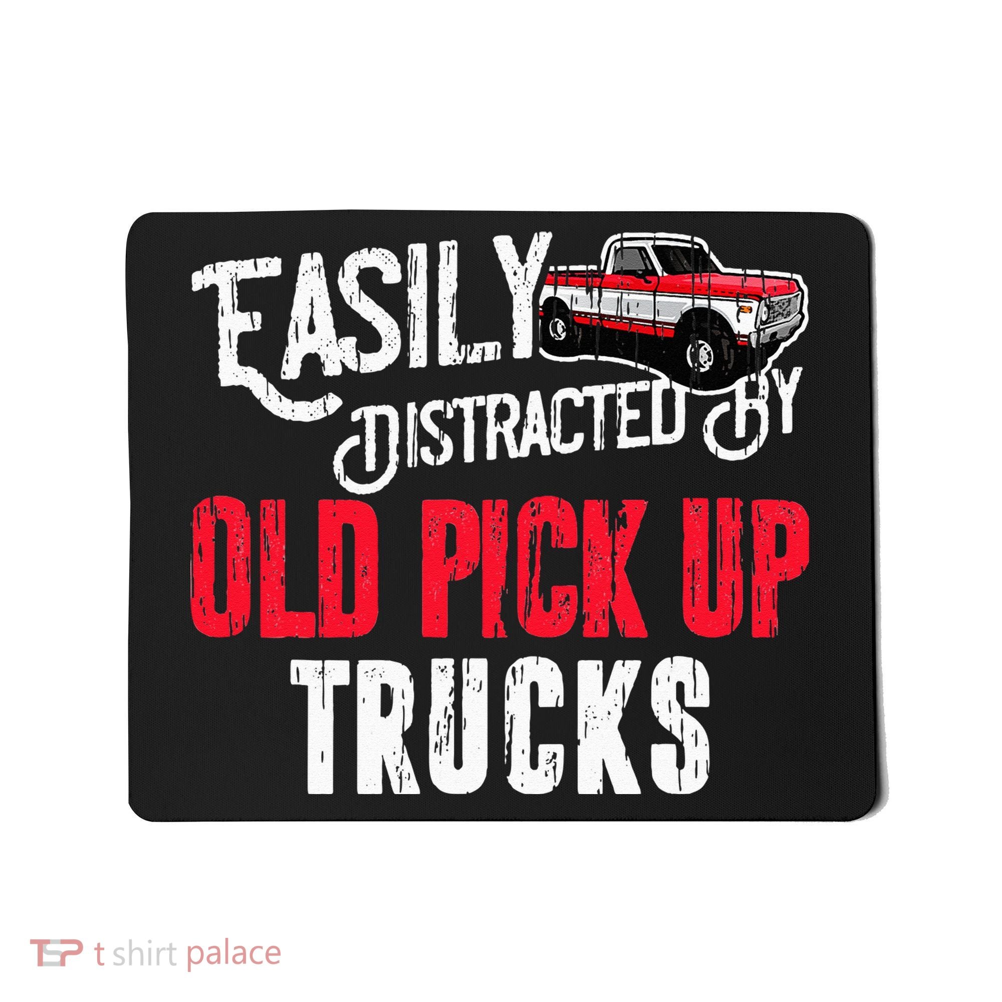 Easily Distracted By Old Pickup Trucks Classic Cars Mousepad