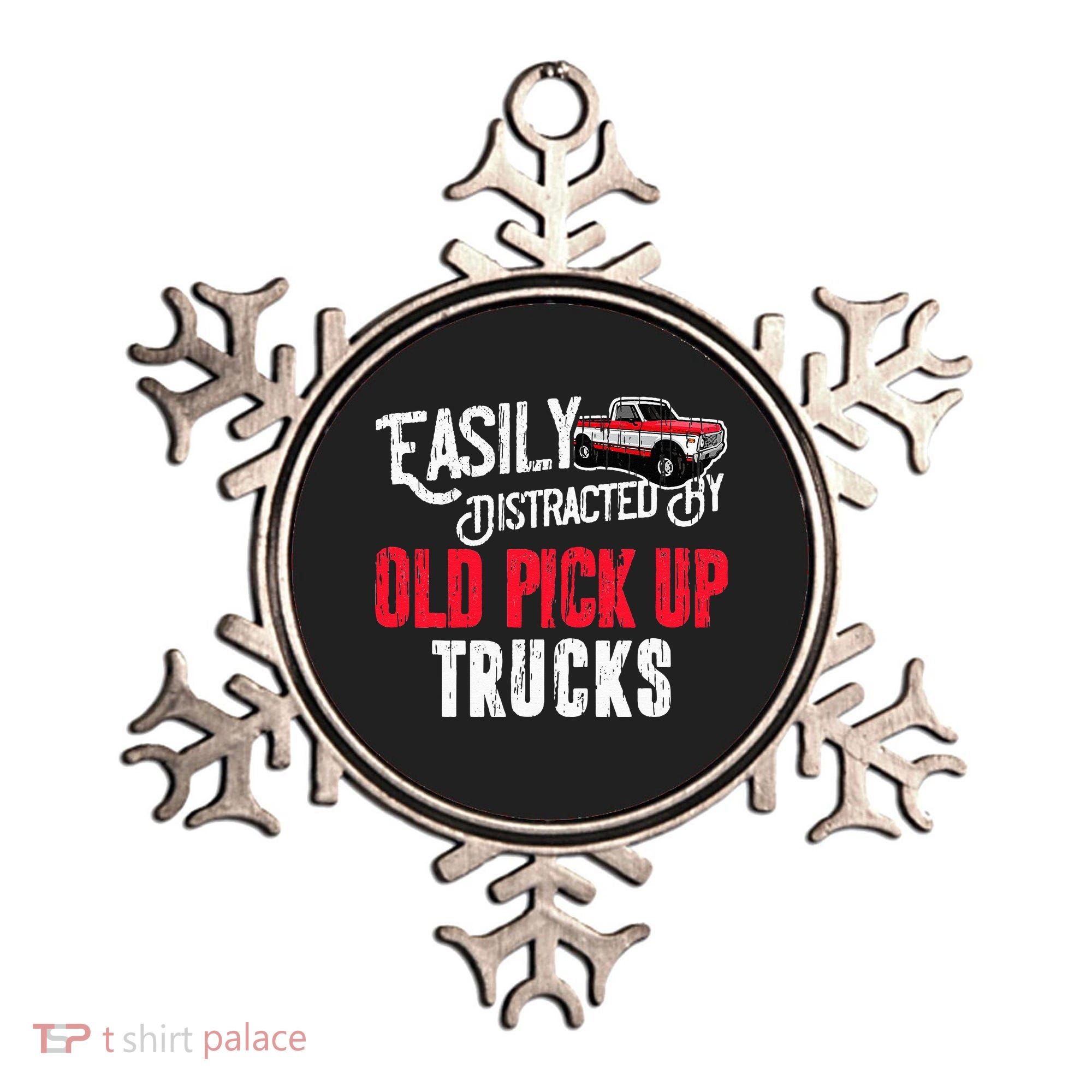 Easily Distracted By Old Pickup Trucks Classic Cars Ornament