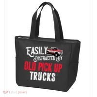 Easily Distracted By Old Pickup Trucks Classic Cars Tote Bag thumb 3