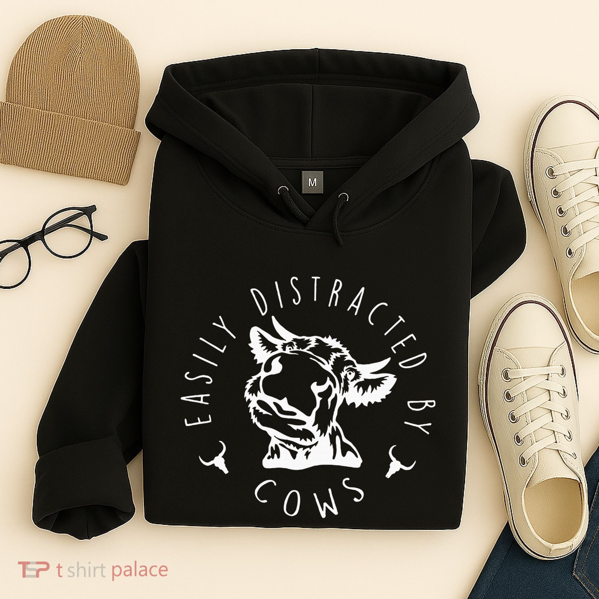 Easily Distracted By Cows Hoodie