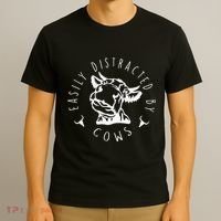 Easily Distracted By Cows T-Shirt thumb 3