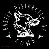 Easily Distracted By Cows Women's Hoodie thumb 2