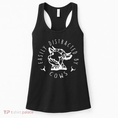 Easily Distracted By Cows Women's Tank Top