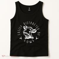 Easily Distracted By Cows Tank Top thumb 2