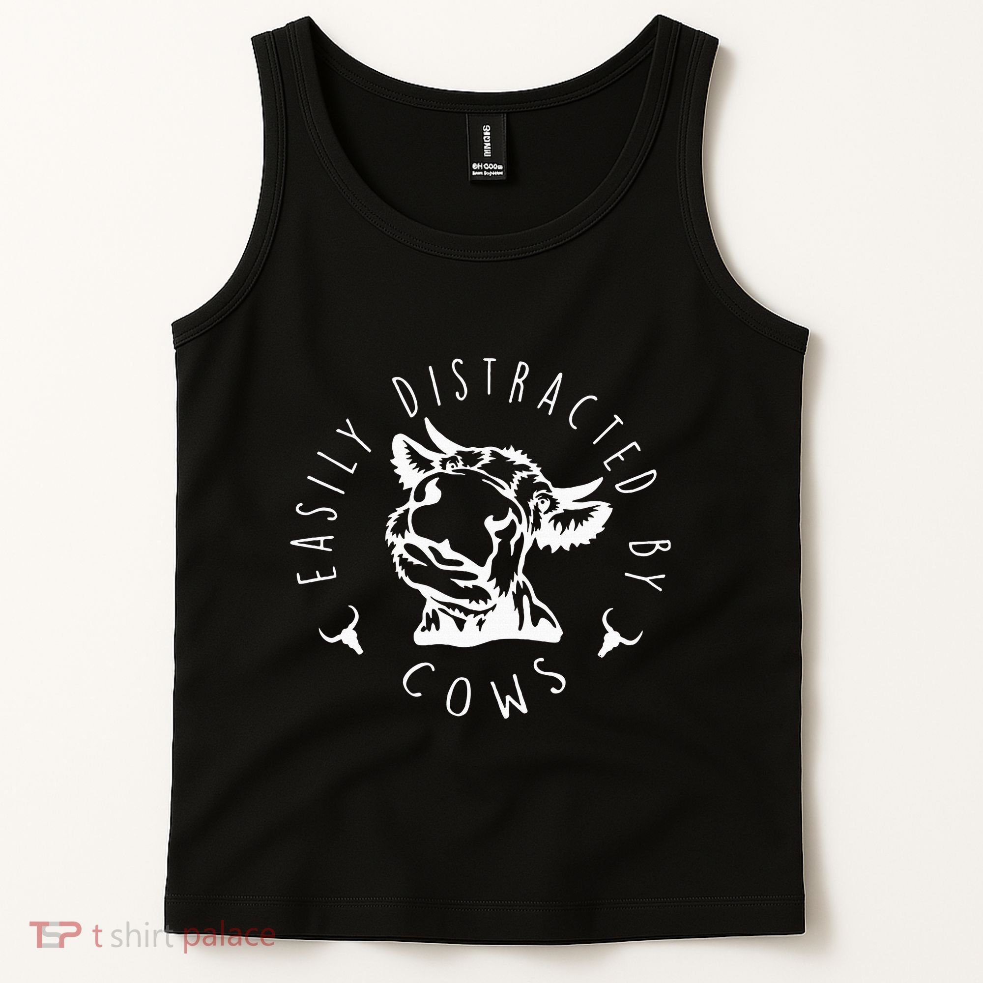 Easily Distracted By Cows Tank Top