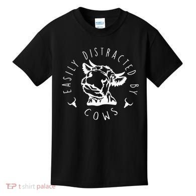 Easily Distracted By Cows Kids T-Shirt