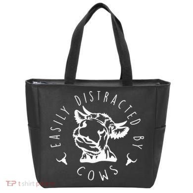 Easily Distracted By Cows Tote Bag