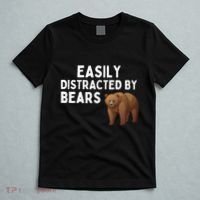 Easily Distracted By Bears Funny Bear Lover Gift T-Shirt thumb 5