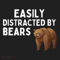 Easily Distracted By Bears Funny Bear Lover Gift Beanie thumb 2