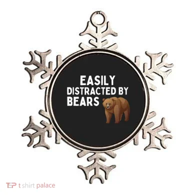 Easily Distracted By Bears Funny Bear Lover Gift Ornament