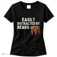 Easily Distracted By Bears Funny Bear Lover Gift Women's T-Shirt thumb 0