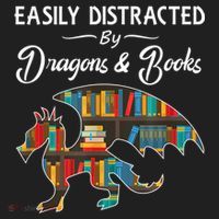 Easily Distracted By Dragons And Books Nerds Book Reader Beanie thumb 2