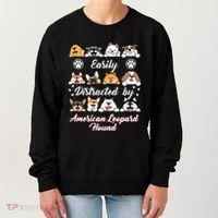Easily Distracted By American Leopard Hound Leopard Cur Cute Gift Women's Sweatshirt thumb 0